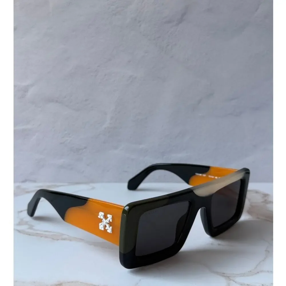 NEW Off White Seattle Black Multicolor Orange Unisex Sunglasses